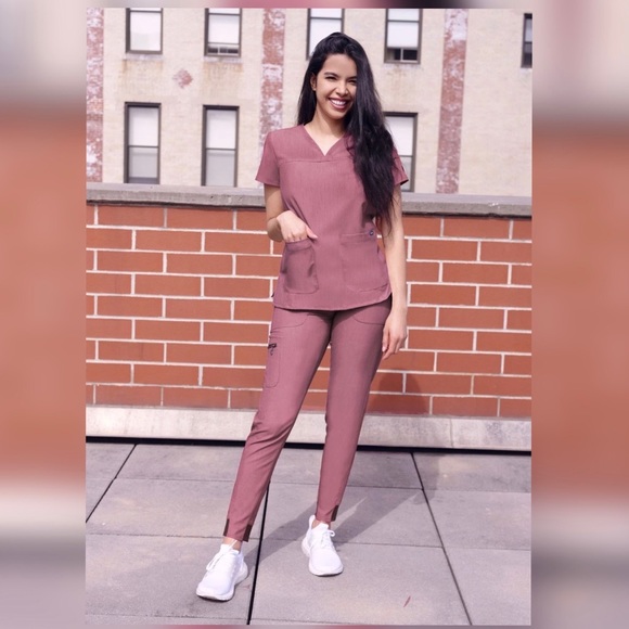 Sweetheart Scrub Top by Adar - Picture 3 of 3